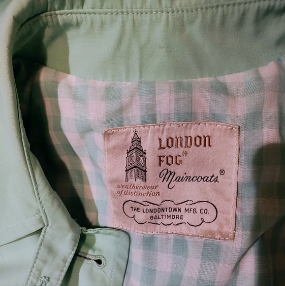 LONDON FOG | Mint Green Trench Coat  | EUC ✨  size 10 - Picture 7 of 9